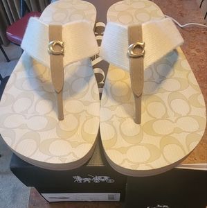 Women's Coach Flip Flop Sandals Size 10